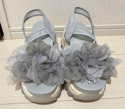 RANDA ボリュームフラワースポーツサンダル Lサイズ 24～24.5cm