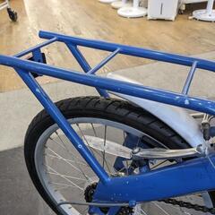 折り畳み自転車★20インチ★青色★荷台付き★防犯登録料込みの画像