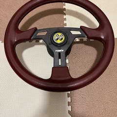 【希少】TOM'S トムス　レザー　ステアリング　36Φ 当時物 希少 TOM'S トムス ステアリング ハンドル 黒革 360mm 36Φ 中古