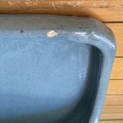 珍品　昔々の青い便器　古民家、オブジェ、リノベ　欠けあり　の画像