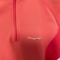 mont-bell M ハーフジップシャツ コーラルピンク　レディースの画像