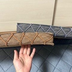 【新品・未使用】夏用　ござ　座布団　2枚セットの画像