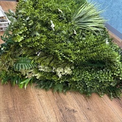 4枚　フェイクグリーン 100×100cm 4枚連結人工観葉植物ウォールグリーンの画像