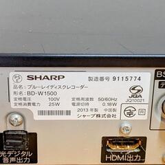 SHARP　ブルーレイレコーダーの画像