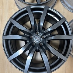 【美品】日産GT-R R35 中期 純正ホイール 20インチ フロント:9.5J+45 PCD:114.3 5H RAYS製 アルミホイール 4本の画像