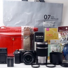 人気ミラーレス機！SONY α NEX-6★Wi-Fi内蔵★Wズームレンズキット  1ヶ月動作補償あり！ 安心の補償付き発送！ 送料無料！の画像