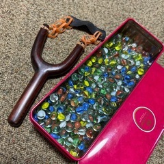 木製パチンコ　ビー玉セット