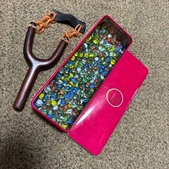 木製パチンコ　ビー玉セットの画像