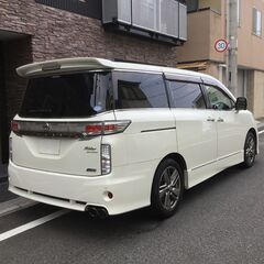 エルグランド　ライダー　車検8年1月　両側Pスラ　フリップダウンモニター　ETC　ナビ　テレビ　スマートキー　プッシュスタート　ライダー純正エアロ　ライダー純正アルミホイール ①の画像