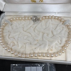 美品本真珠 パールネックレス 7ミリ 鶴屋デパートの画像