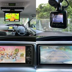本車検2年付き、令和9年9月迄！4WD エスティマ！フリップダウンモニター！両側パワスラ！ルーフキャリア！後期18インチアルミ！四駆 4駆の画像