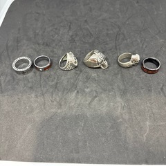 リング シルバーリング アクセサリー６点の画像