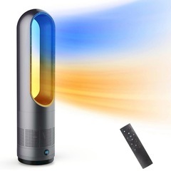 セラミックヒーター 扇風機 羽根なし タワーファン 静音PSE認証済