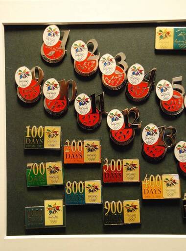 1998長野オリンピック 帯留め/招致 /ピンバッジではありません 希少品]長野オリンピック1998 ピンバッジとカードセット※値下げ不可