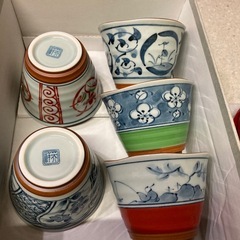 未使用品 西海陶器　染錦古窯　湯呑み5客セットの画像