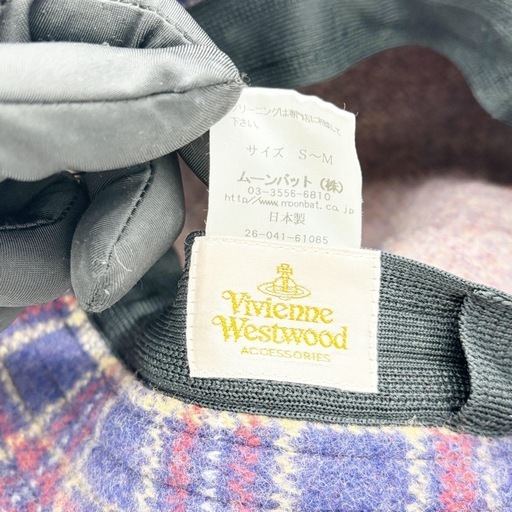 【美品】Vivienne Westwood チェック トラッカーハット Mサイズ 美品】Vivienne Westwood チェック トラッカーハット Mサイズ