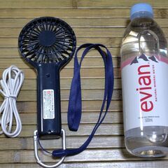 【まだ受付中】中古 充電式スリムファンディファン カラピナ♪ USB充電コード付き♪ 携帯扇風機♪ 早い者勝ちです✨✨の画像