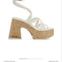 定価14万円越え JIMMY CHOO ジミーチュウ 36 ウェッジソールサンダル の画像