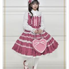 ベイビーザスターズシャインブライト ローズピンク ロリータ Maison de Petite Ruban ジャンパースカート ロリータの画像