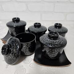 【🌟新品未使用】茶碗蒸し＆茶托５個セットの画像