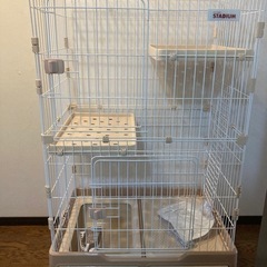 キャットケージ　2段　トイレ付きの画像