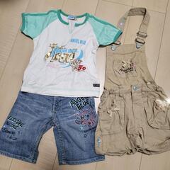 【110,120】エンジェルブルー　Tシャツ　ズボン　３着セットの画像