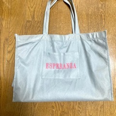 エスペランサ　ESPERANZA ポケット付き　グレー系不織布ショップバッグ:エコバッグの画像