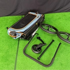 【2WAYペットカート】自転車牽引対応・折りたたみ式・反射ストリップ付きの画像
