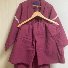 【希少　未使用に近い】甚平　和びさ美　赤紫の画像