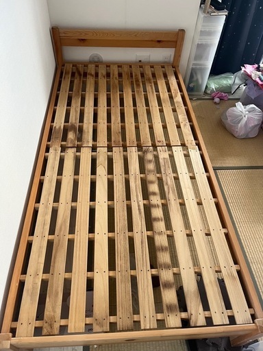 無料｜木製すのこベッド シングルサイズ（1m × 2m）引き取り希望
