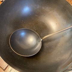 鉄鍋 中華鍋 お玉付きの画像