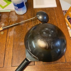 鉄鍋 中華鍋 お玉付きの画像