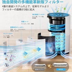 【新品未使用】空気清浄機 小型 空気清浄機 ペット 花粉 ハウスダストウイルス アレルギー対策の画像