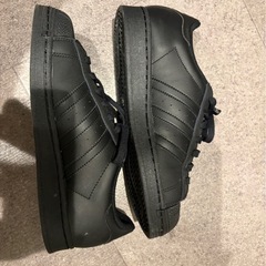 adidas superstar ブラック　オリジナルス　25.5 の画像