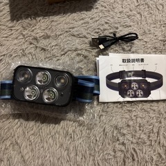ヘッドライト USB-C充電式 900mAhのバッテリー 散歩 アウトドアの画像