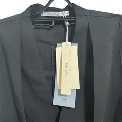 【ナチューシー】レディース オシャレ ノースリーブトップス 黒 Sの画像