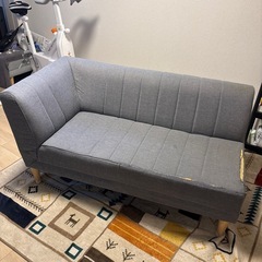 ベンチソファ　カウチソファ　オットマン3点セットの画像
