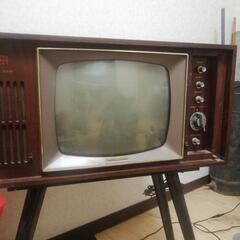 ナショナル真空管テレビ　アンティークの画像