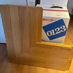無印 ステンレスユニットシェルフ・追加棚 コーナータイプ / オーク材 幅 84cmタイプ用 2つ / MUJI 棚の画像