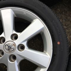 205/55R16 ダンロップ VEURO夏タイヤアルミ4本セット　2021年製造　9分山位　トヨタ純正アルミ4本セットの画像