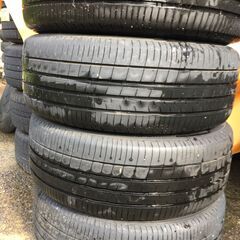 205/55R16 ダンロップ VEURO夏タイヤアルミ4本セット　2021年製造　9分山位　トヨタ純正アルミ4本セットの画像