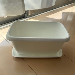 プランター　白　プラ鉢　3個セットの画像