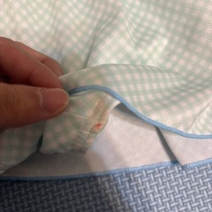 水着 女の子用  100cm水色チェック ワンピース型の画像