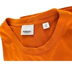限定　BURBERRY ホースフェリー Tシャツオレンジ XS ラバーロゴ 美品の画像