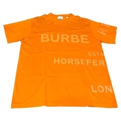 限定　BURBERRY ホースフェリー Tシャツオレンジ XS ラバーロゴ 美品の画像