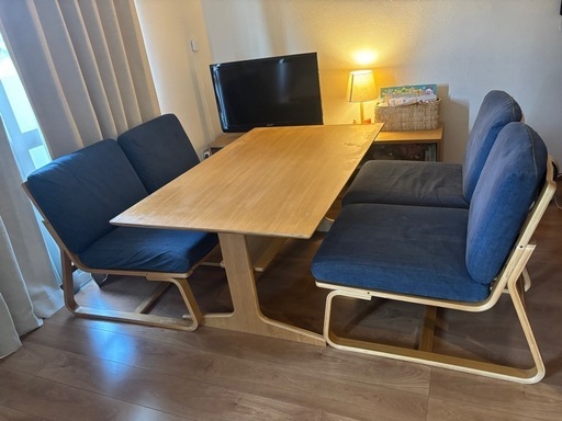 無印良品　ダイニングテーブル＆チェア4脚セット