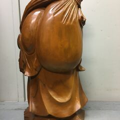 A4307　七福神　木製　置物　約60㎝　布袋さん　木彫り　飾り　縁起物　開運　の画像
