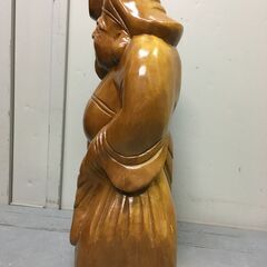 A4309　七福神　木製　置物　約60㎝　大黒天　木彫り　飾り　縁起物　開運の画像