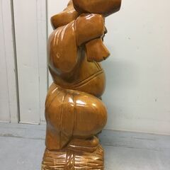 A4309　七福神　木製　置物　約60㎝　大黒天　木彫り　飾り　縁起物　開運の画像