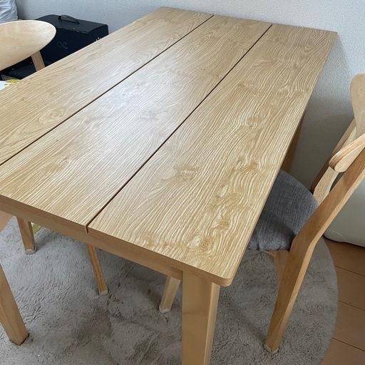 ✳︎受け渡し相手見つかりました✳︎ ダイニングテーブル　テーブル　椅子2脚セット　北欧　ナチュラル